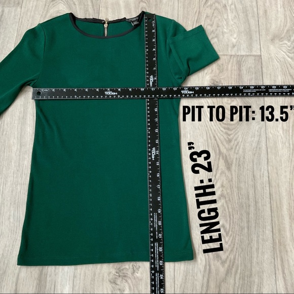 Ann Taylor Hunter Green Blouse, Shirt with back Bow, Bodycon Petite XS - Picture 11 of 13